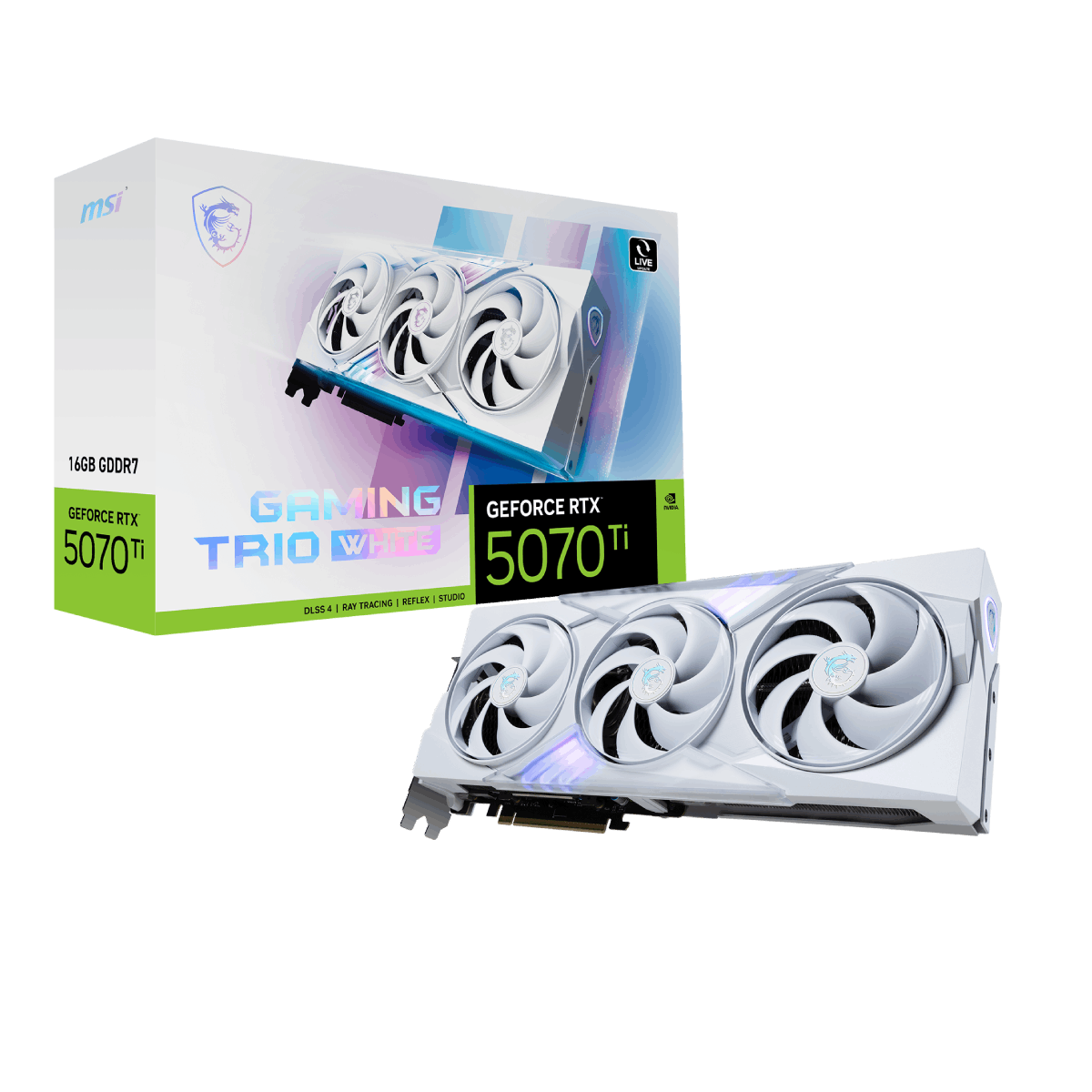 MSI GeForce RTX 5070 Ti 16G GAMING TRIO WHITE | Tarjeta Gráfica