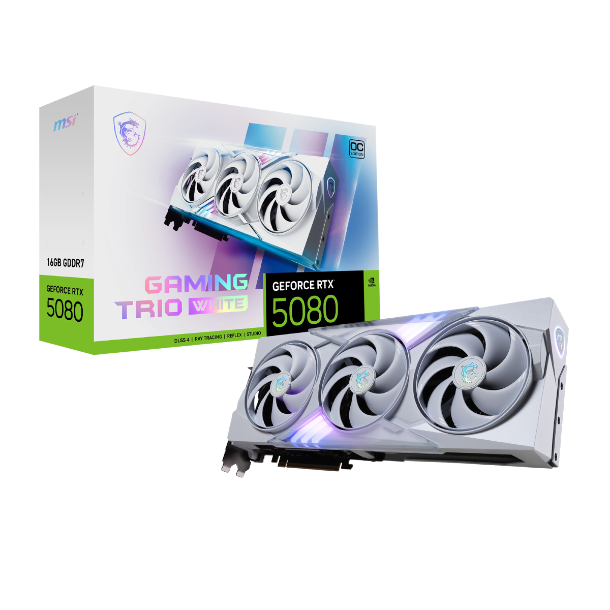 MSI GeForce RTX 5080 16G GAMING TRIO OC WHITE | Tarjeta Gráfica