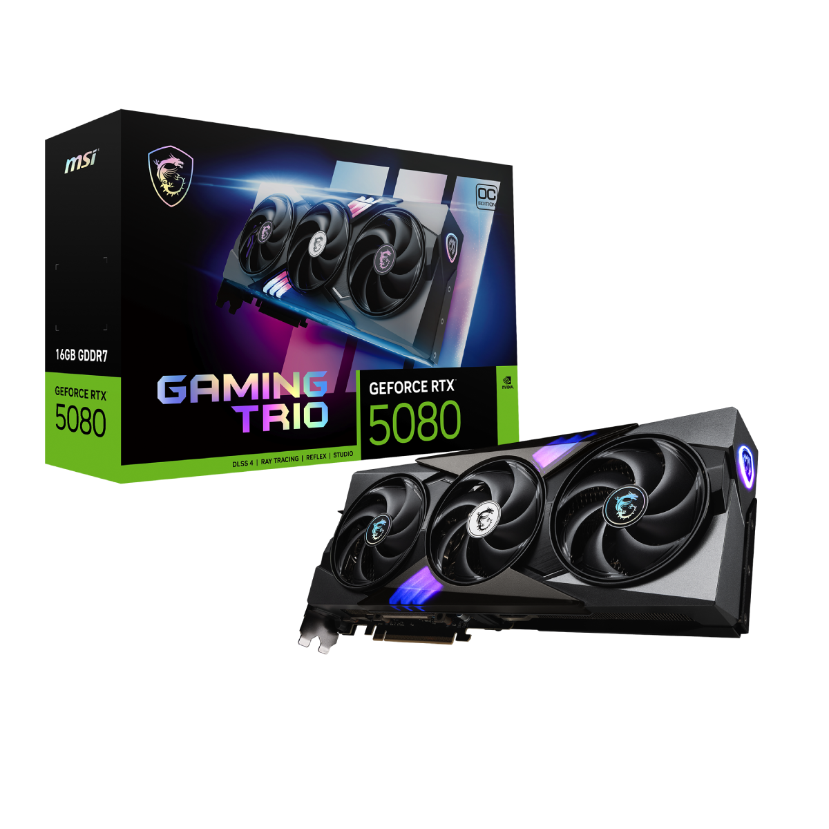 MSI GeForce RTX 5080 16G GAMING TRIO OC | Tarjeta Gráfica