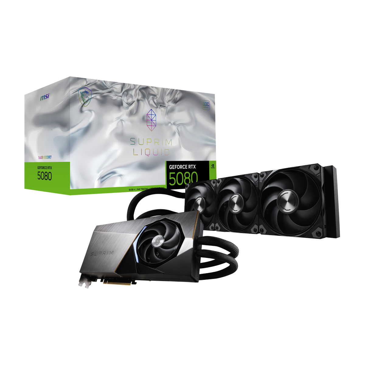 MSI GeForce RTX 5080 16G SUPRIM LIQUID SOC | Tarjeta Gráfica