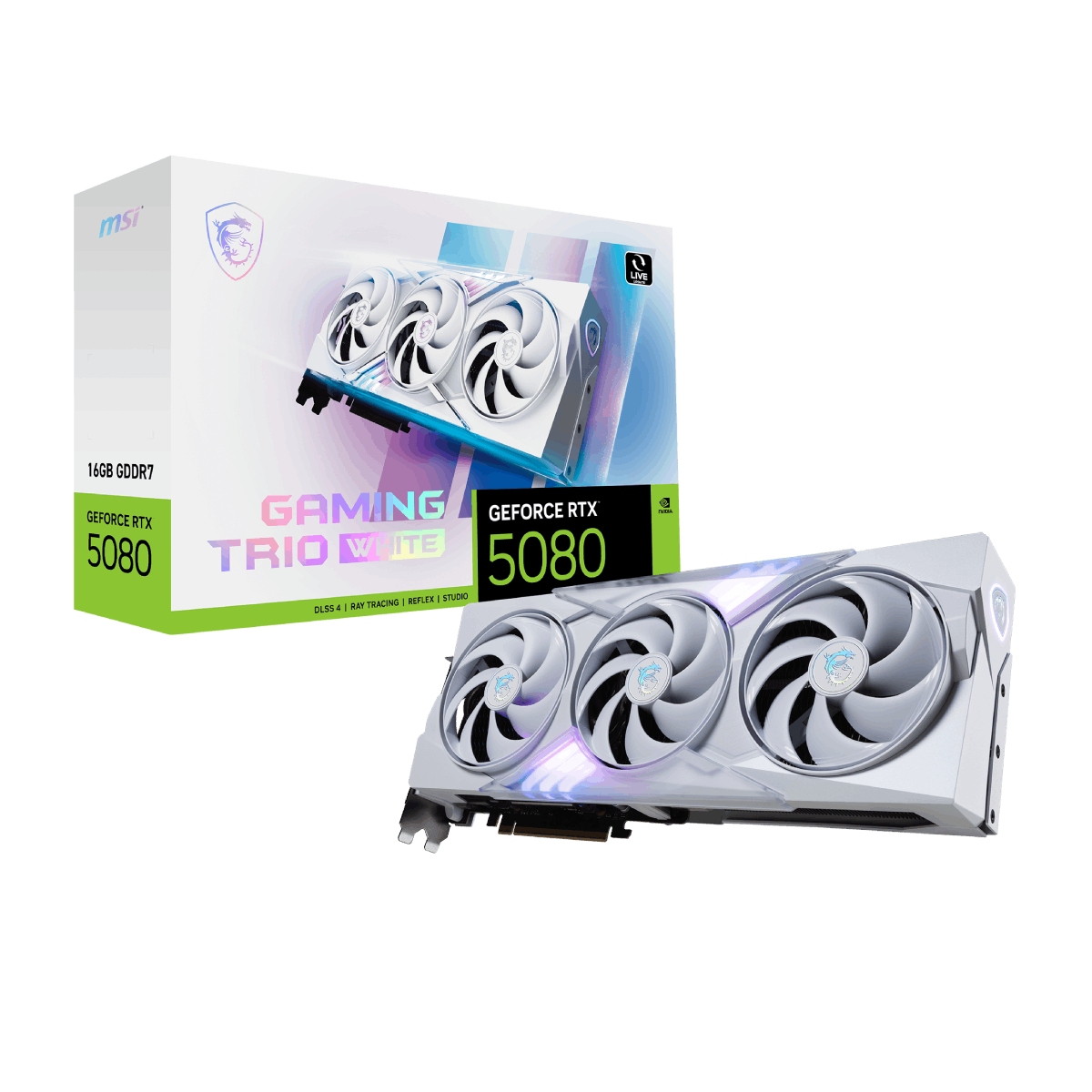 MSI GeForce RTX 5080 16G GAMING TRIO WHITE | Tarjeta Gráfica