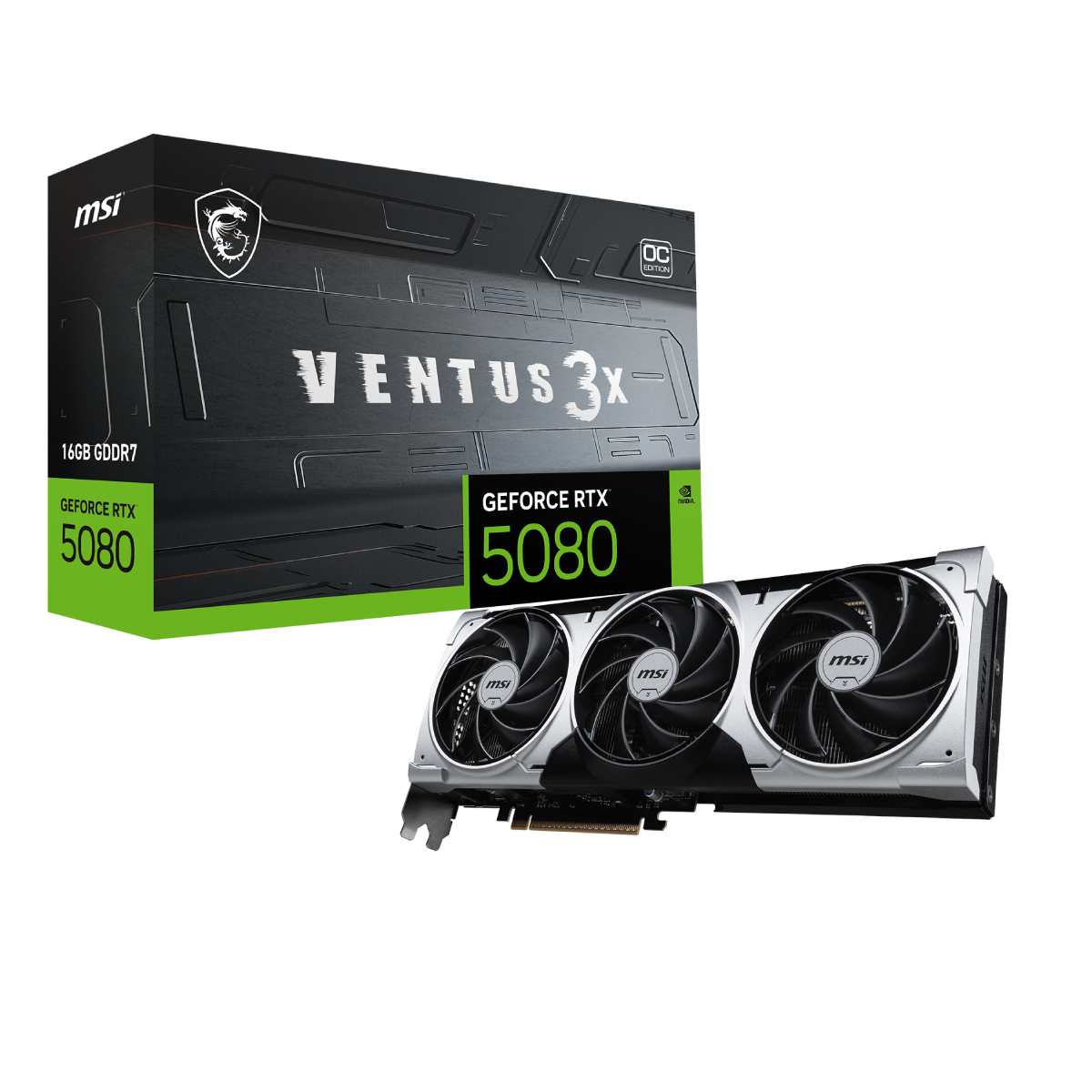 MSI GeForce RTX 5080 16G VENTUS 3X OC PLUS | Tarjeta Gráfica