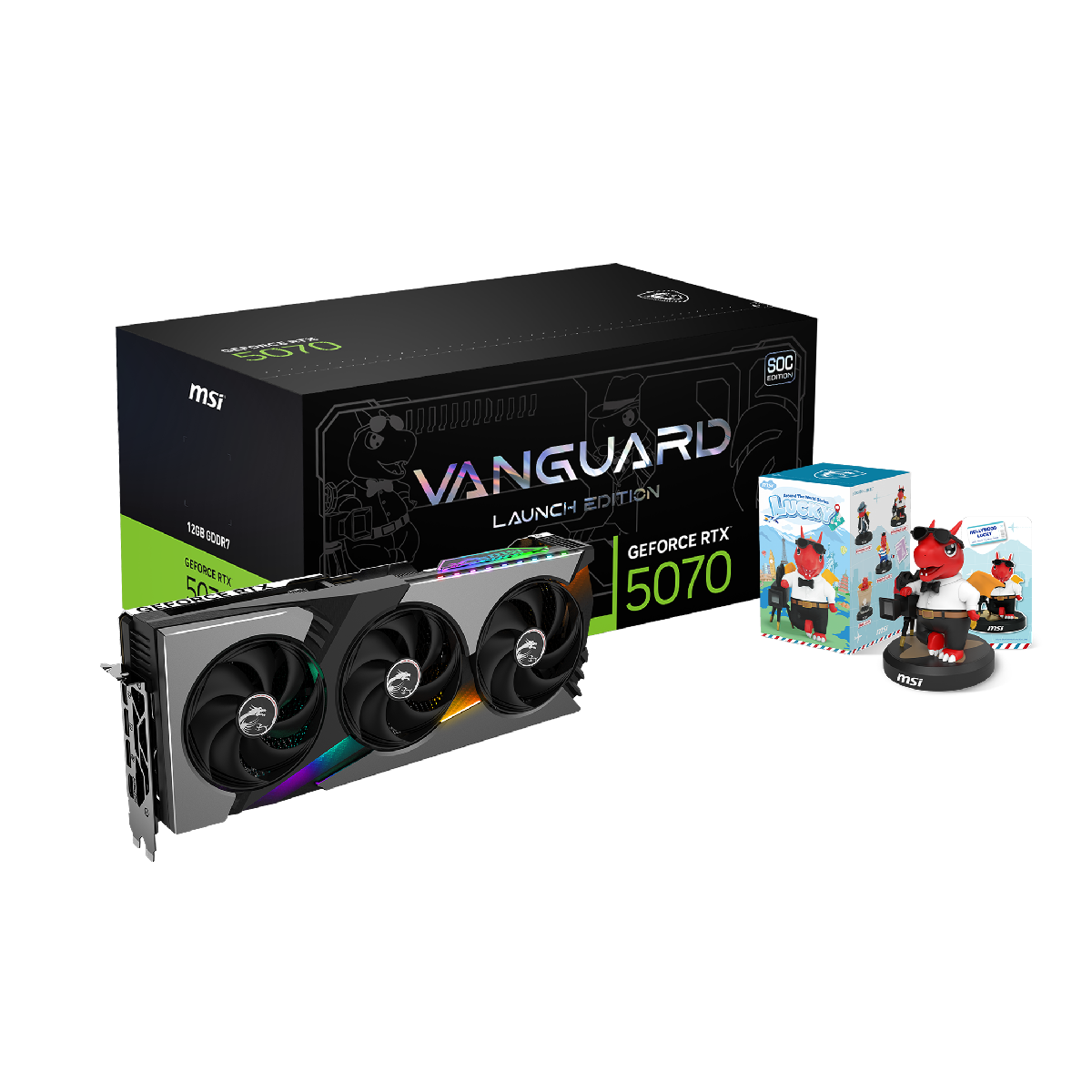 MSI GeForce RTX 5070 12G VANGUARD SOC LAUNCH EDITION | Tarjeta Gráfica
