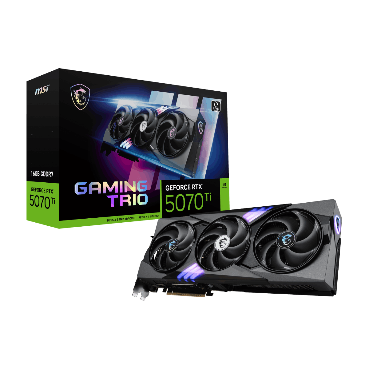 MSI GeForce RTX 5070 Ti 16G GAMING TRIO | Tarjeta Gráfica