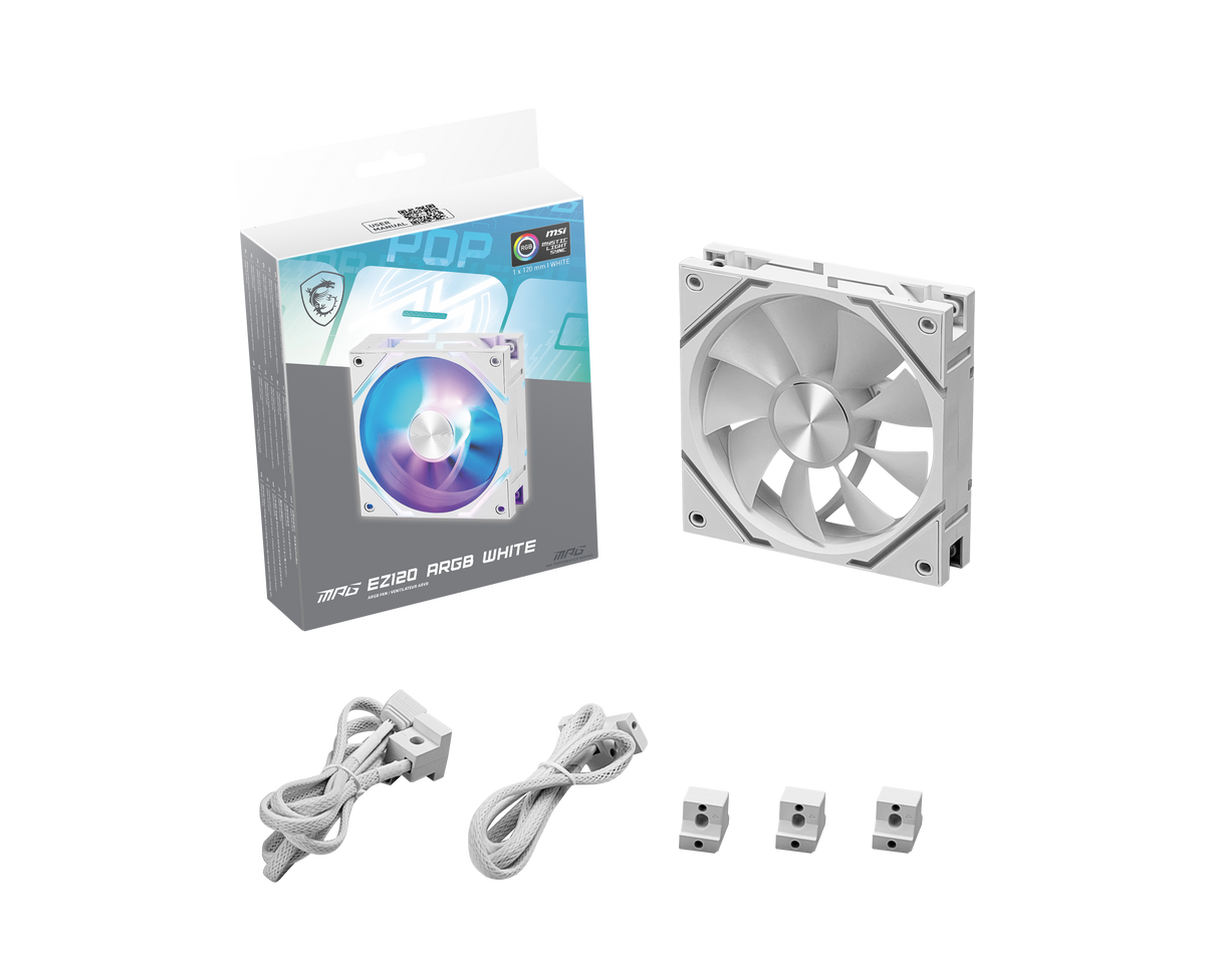 MSI MPG EZ120 ARGB WHITE-1W | Ventilador para PC