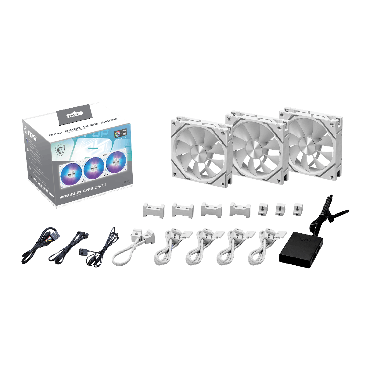 MSI MPG EZ120 ARGB WHITE-3W | Ventiladores para PC