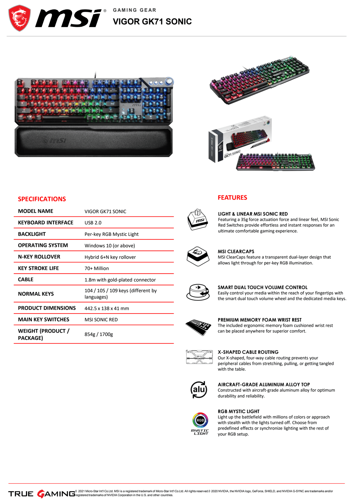 VIGOR GK71 SONIC RED FR