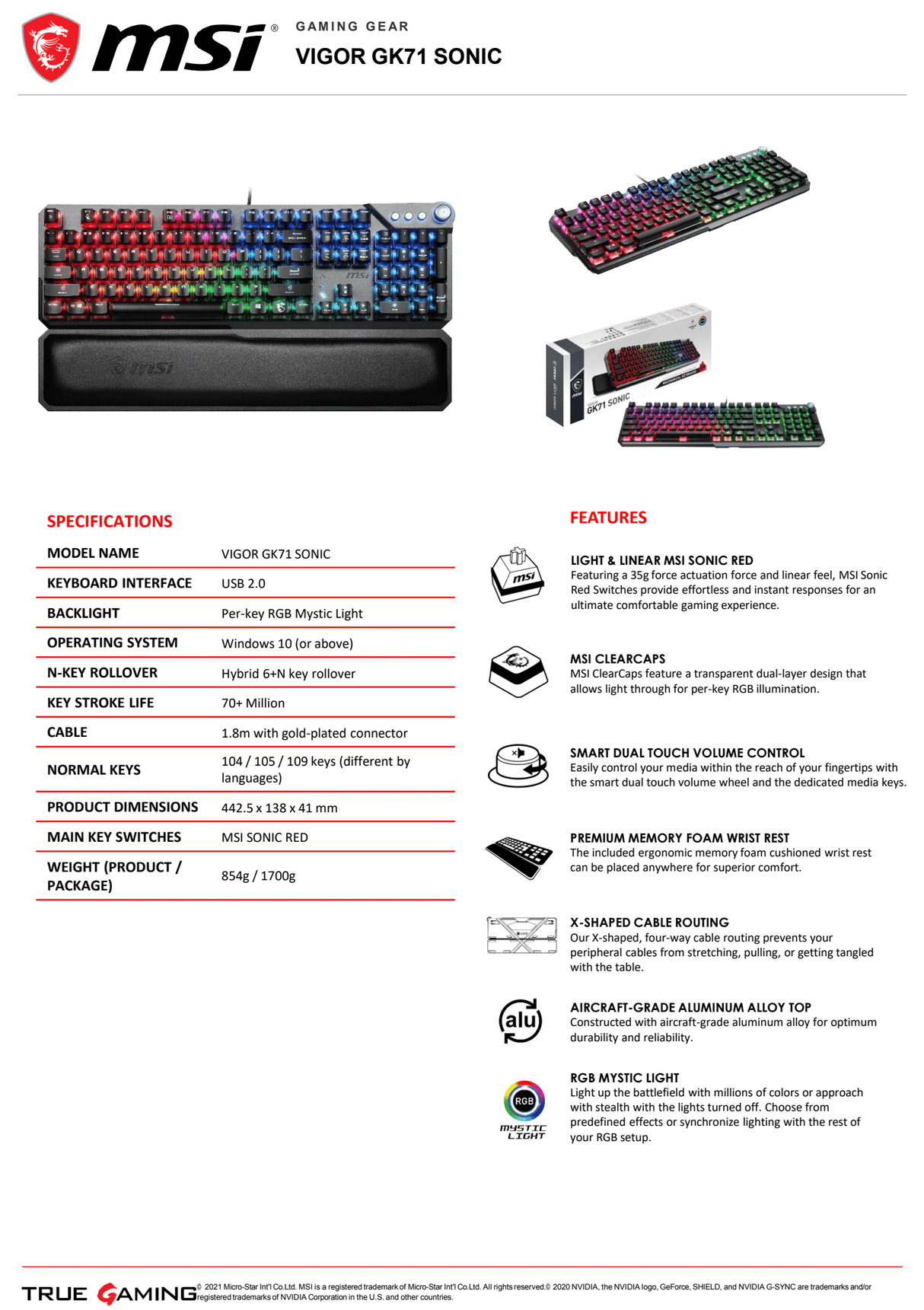 VIGOR GK71 SONIC RED FR